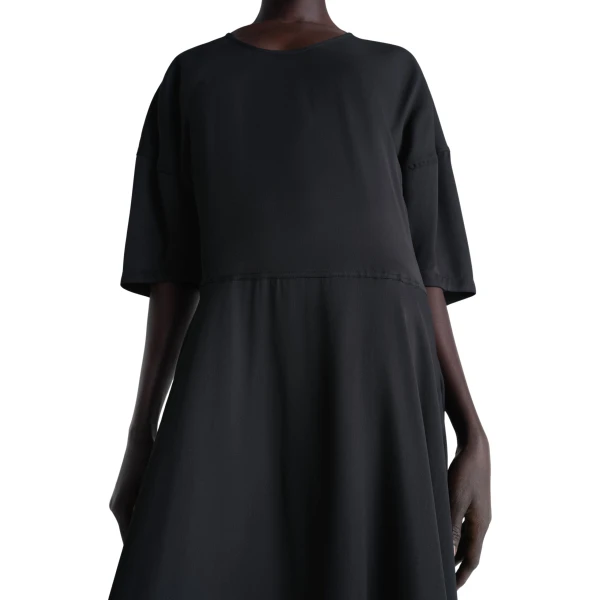Lemaire Balloon Dress in Crepe De Chine Viscose - Dresses - Parisian Minimalist Luxury at Coveti