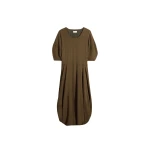 Lemaire Balloon Dress in Crepe De Chine Viscose - Dresses - Parisian Minimalist Luxury at Coveti