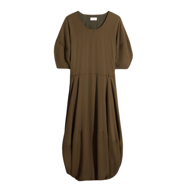 Lemaire Balloon Dress in Crepe De Chine Viscose - Dresses - Parisian Minimalist Luxury at Coveti