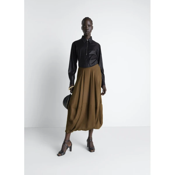 Lemaire Balloon Skirt in Crepe De Chine Viscose, view 2