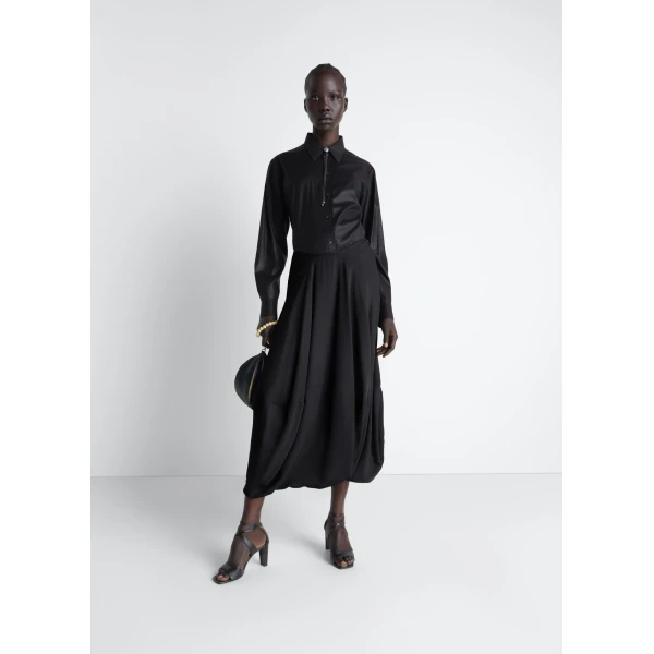 Lemaire Balloon Skirt in Crepe De Chine Viscose, view 3