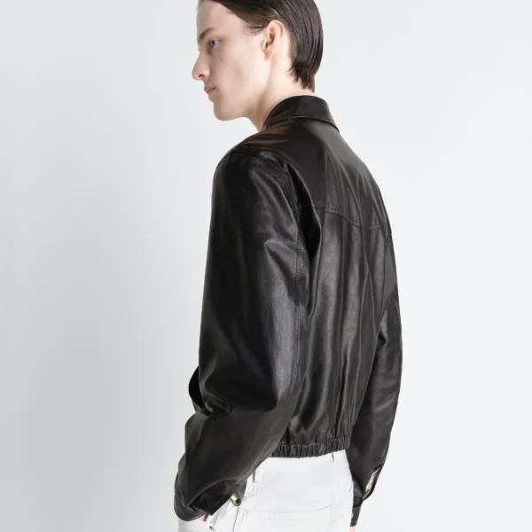 Lemaire Biker Blouson in Leather - Jackets - Parisian Minimalist Luxury at Coveti