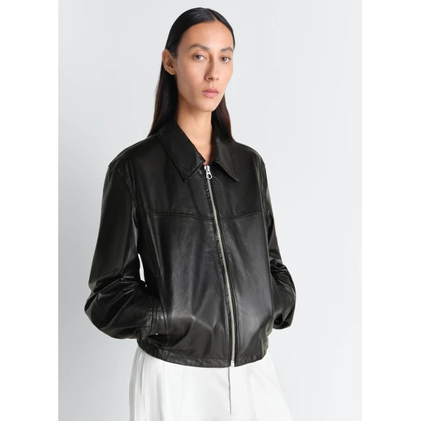 Lemaire Biker Blouson in Leather Jacket, view 6