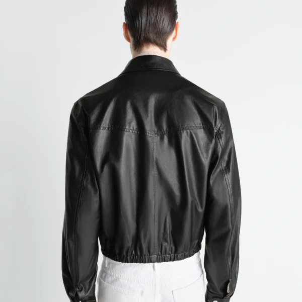 Lemaire Biker Blouson in Leather - Jackets - Parisian Minimalist Luxury at Coveti