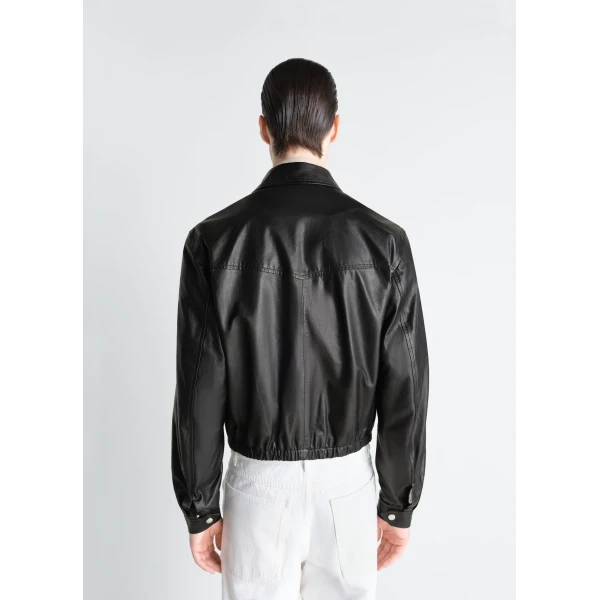 Lemaire Biker Blouson in Leather Jacket, view 7