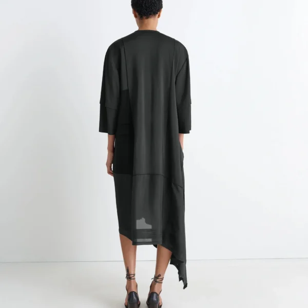Lemaire Blouse Dress with Pleats in Silk - Dresses - Parisian Minimalist Luxury at Coveti