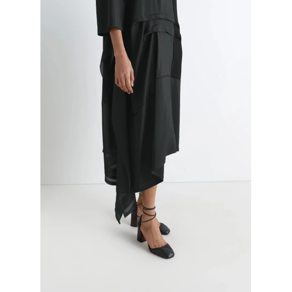 Lemaire Blouse Dress with Pleats in Silk, view 5