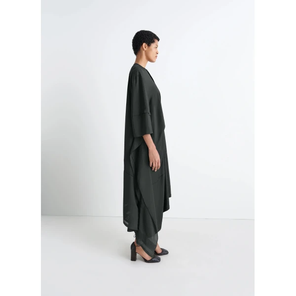 Lemaire Blouse Dress with Pleats in Silk, view 6