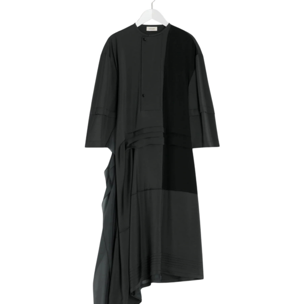 Lemaire Blouse Dress with Pleats in Silk - Dresses - Parisian Minimalist Luxury at Coveti