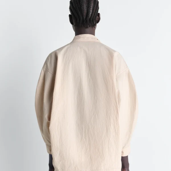 Lemaire Blouse with Scarf in Crepe Cotton - Tops - Parisian Minimalist Luxury at Coveti