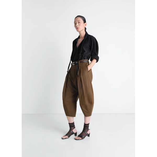 Lemaire Blouse with Scarf in Crepe Cotton, view 4