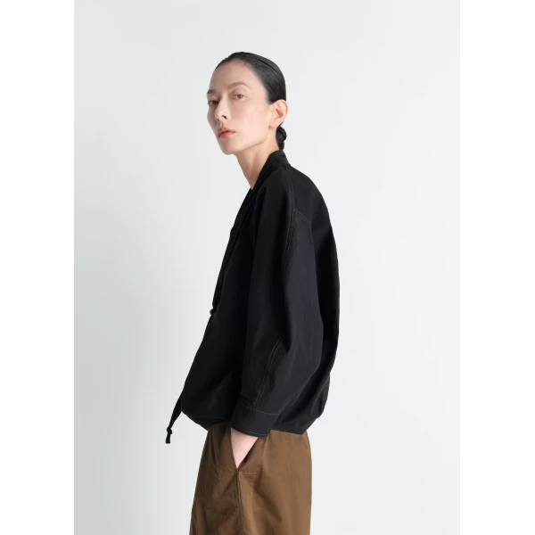 Lemaire Blouse with Scarf in Crepe Cotton, view 5