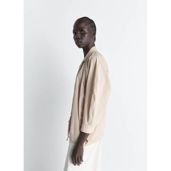 Lemaire Blouse with Scarf in Crepe Cotton, view 5