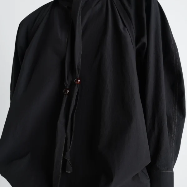 Lemaire Blouse with Scarf in Crepe Cotton - Tops - Parisian Minimalist Luxury at Coveti