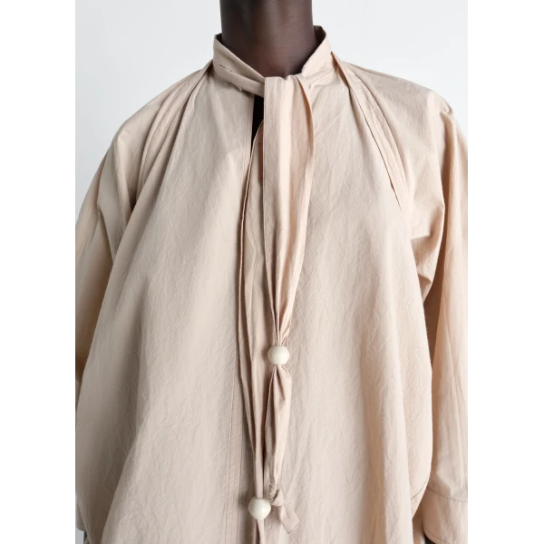 Lemaire Blouse with Scarf in Crepe Cotton, view 6
