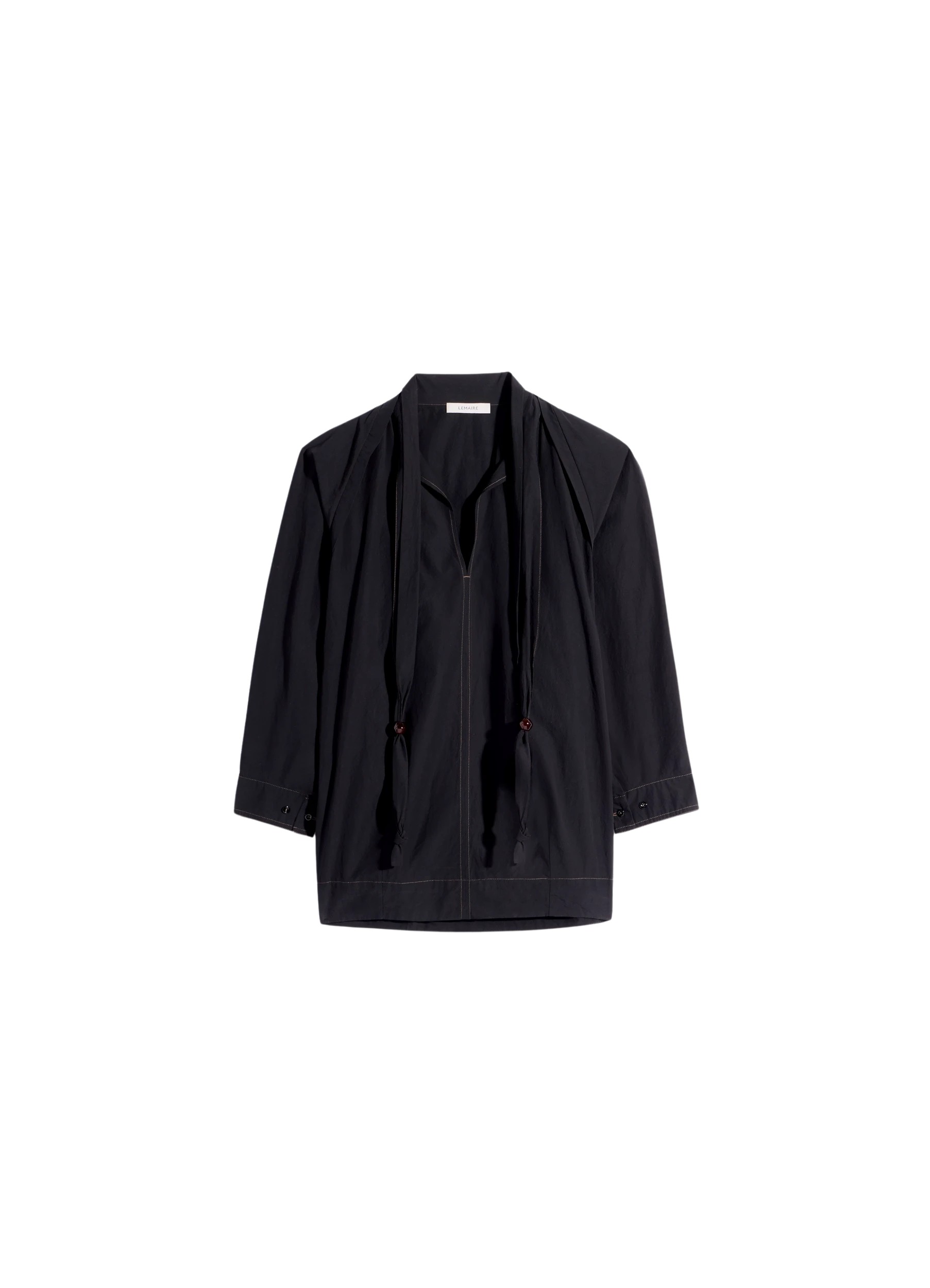 Lemaire Blouse with Scarf in Crepe Cotton