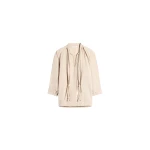 Lemaire Blouse with Scarf in Crepe Cotton - Tops - Parisian Minimalist Luxury at Coveti