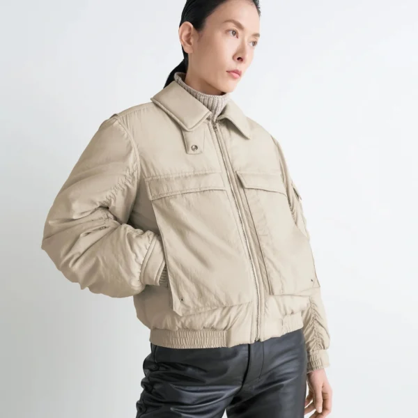 Lemaire Bomber in Light Nylon - Jackets - Parisian Minimalist Luxury at Coveti