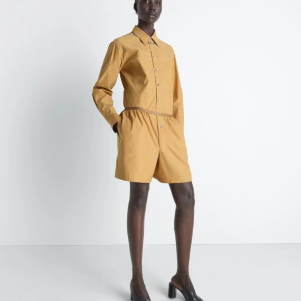 Lemaire Boxer Shorts in Washed Cotton Silk - Shorts - Parisian Minimalist Luxury at Coveti