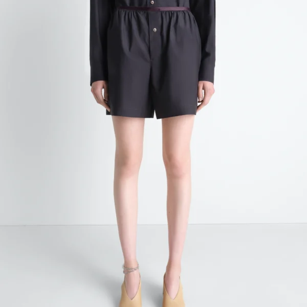 Lemaire Boxer Shorts in Washed Cotton Silk - Shorts - Parisian Minimalist Luxury at Coveti