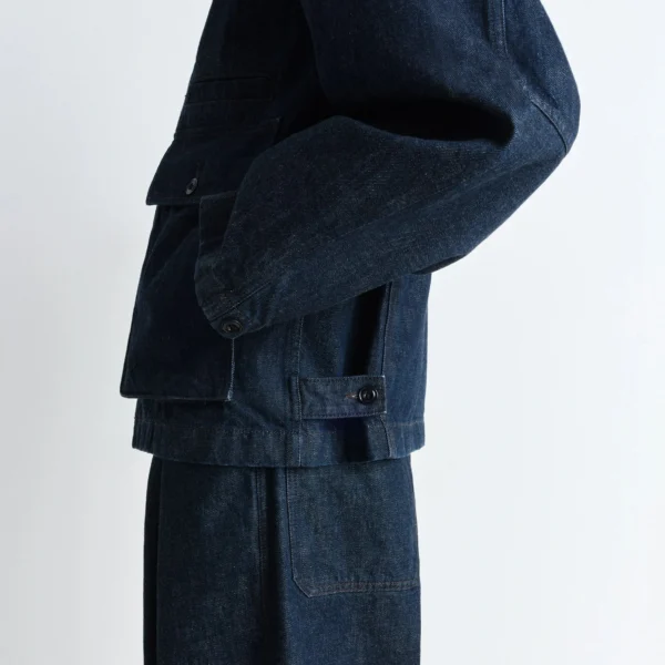 Lemaire Boxy Jacket in Denim - Jackets - Parisian Minimalist Luxury at Coveti