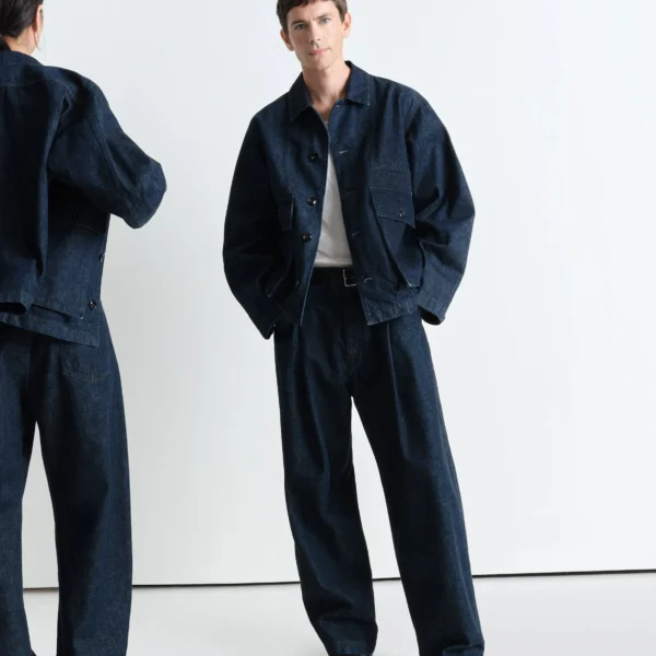 Lemaire Boxy Jacket in Denim - Jackets - Parisian Minimalist Luxury at Coveti