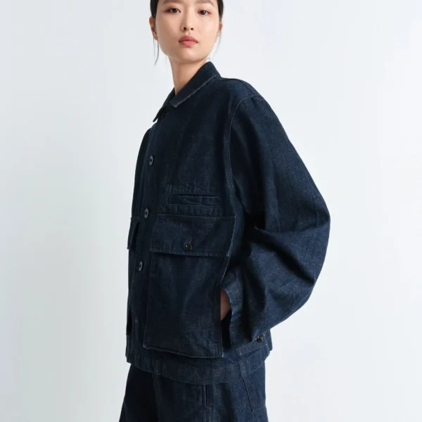 Lemaire Boxy Jacket in Denim - Jackets - Parisian Minimalist Luxury at Coveti