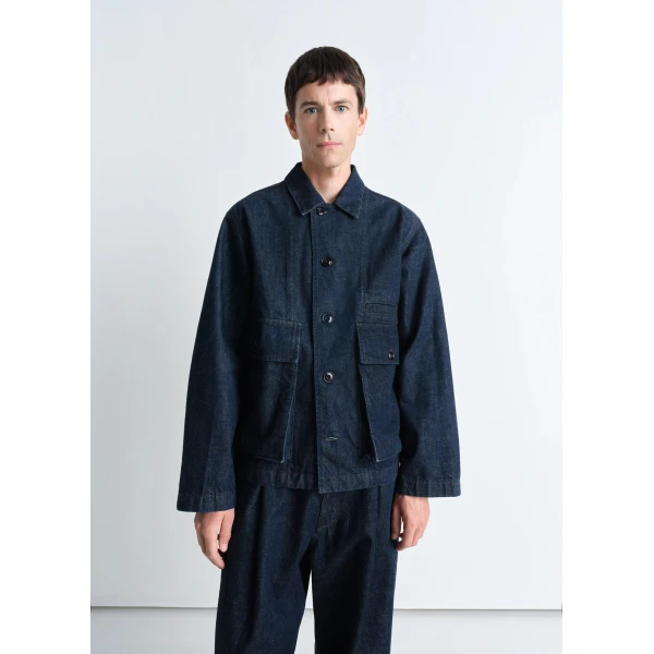 Lemaire Boxy Jacket in Denim, view 6