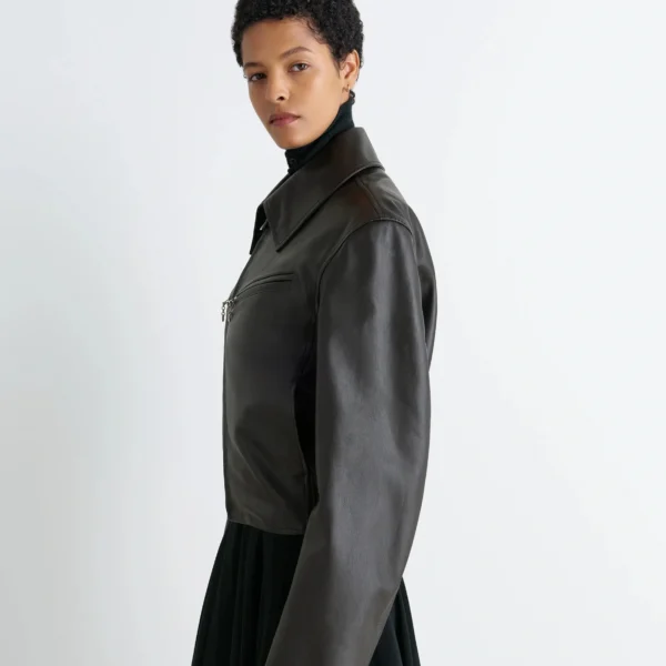 Lemaire Boxy Leather Blouson in Leather - Jackets - Parisian Minimalist Luxury at Coveti
