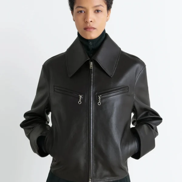 Lemaire Boxy Leather Blouson in Leather - Jackets - Parisian Minimalist Luxury at Coveti