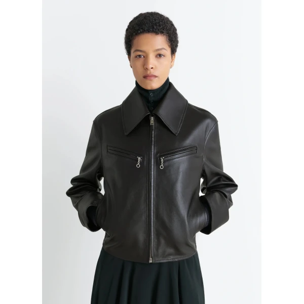 Lemaire Boxy Leather Blouson in Leather Jacket, view 3