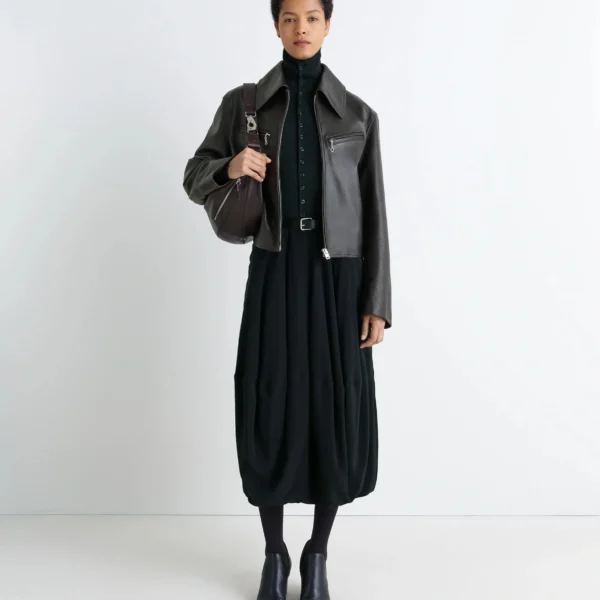 Lemaire Boxy Leather Blouson in Leather - Jackets - Parisian Minimalist Luxury at Coveti