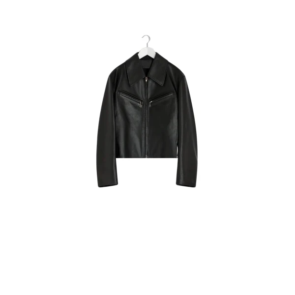 Lemaire Boxy Leather Blouson in Leather - Jackets - Parisian Minimalist Luxury at Coveti