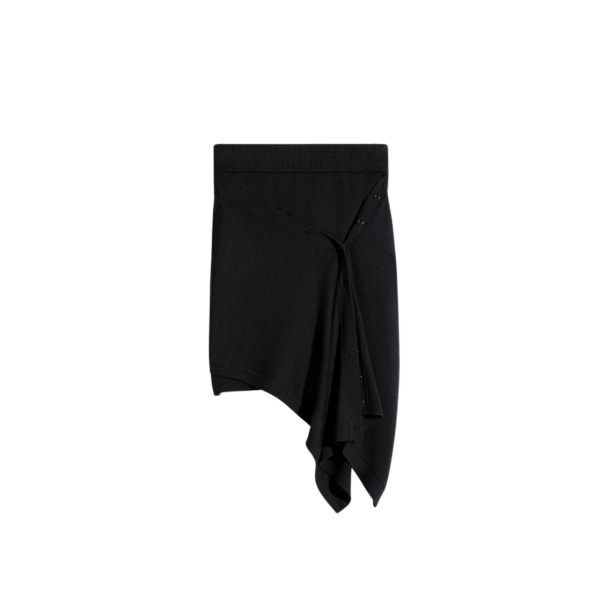 Lemaire Buttoned Skirt in Merino Blend - Knitwear - Parisian Minimalist Luxury at Coveti