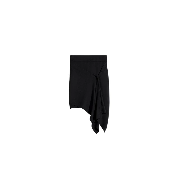 Lemaire Buttoned Skirt in Merino Blend - Knitwear - Parisian Minimalist Luxury at Coveti
