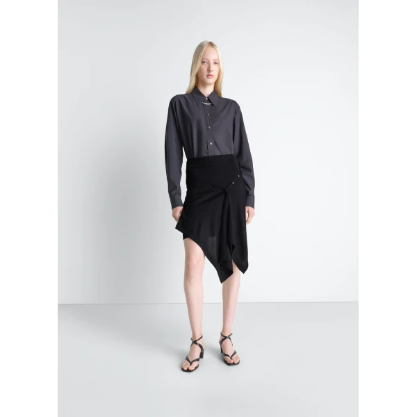 Lemaire Buttoned Skirt in Merino Blend, view 3