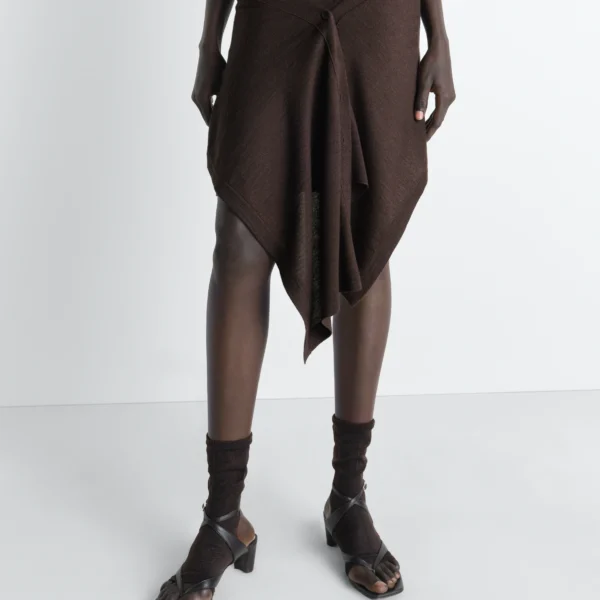 Lemaire Buttoned Skirt in Merino Blend - Knitwear - Parisian Minimalist Luxury at Coveti