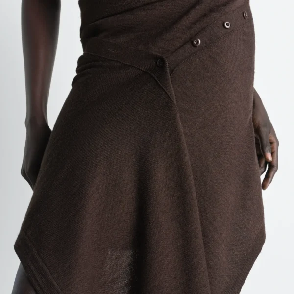 Lemaire Buttoned Skirt in Merino Blend - Knitwear - Parisian Minimalist Luxury at Coveti
