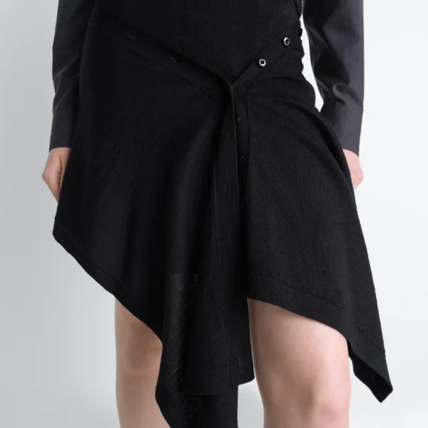 Lemaire Buttoned Skirt in Merino Blend - Knitwear - Parisian Minimalist Luxury at Coveti