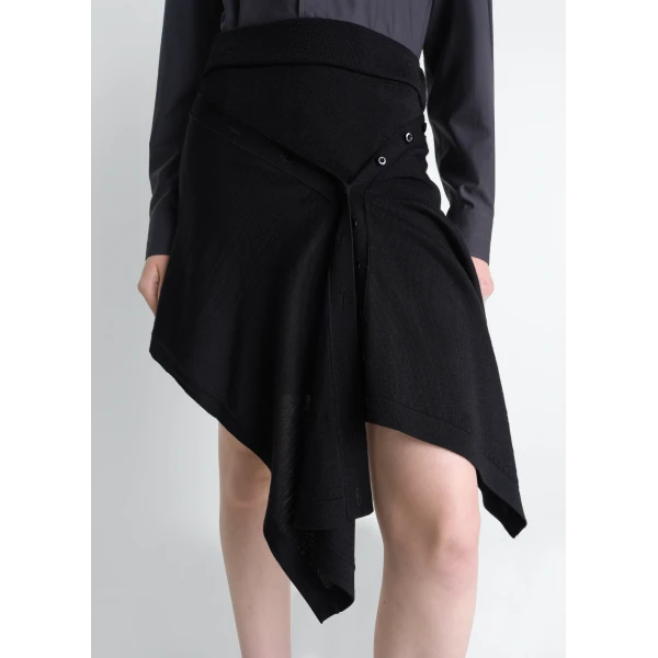 Lemaire Buttoned Skirt in Merino Blend, view 6