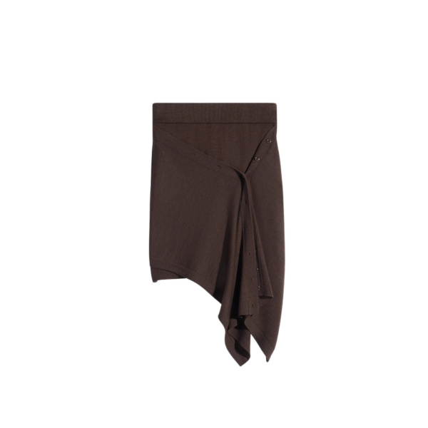 Lemaire Buttoned Skirt in Merino Blend - Knitwear - Parisian Minimalist Luxury at Coveti