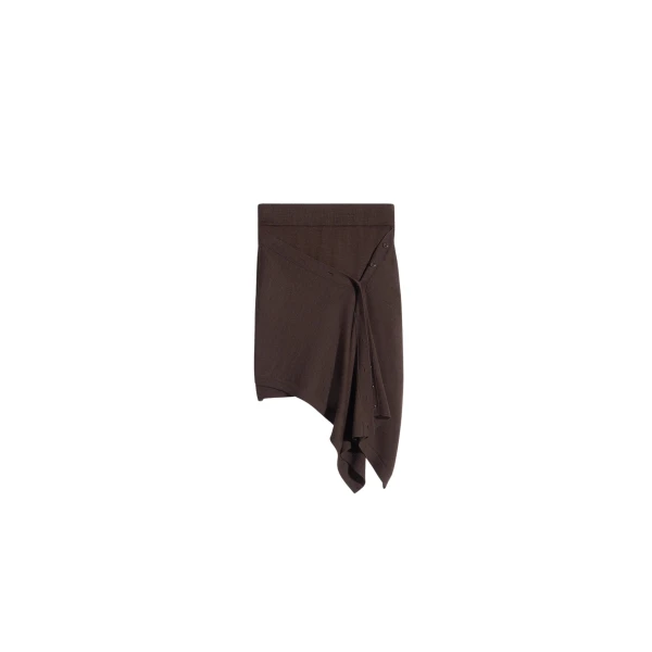 Lemaire Buttoned Skirt in Merino Blend - Knitwear - Parisian Minimalist Luxury at Coveti
