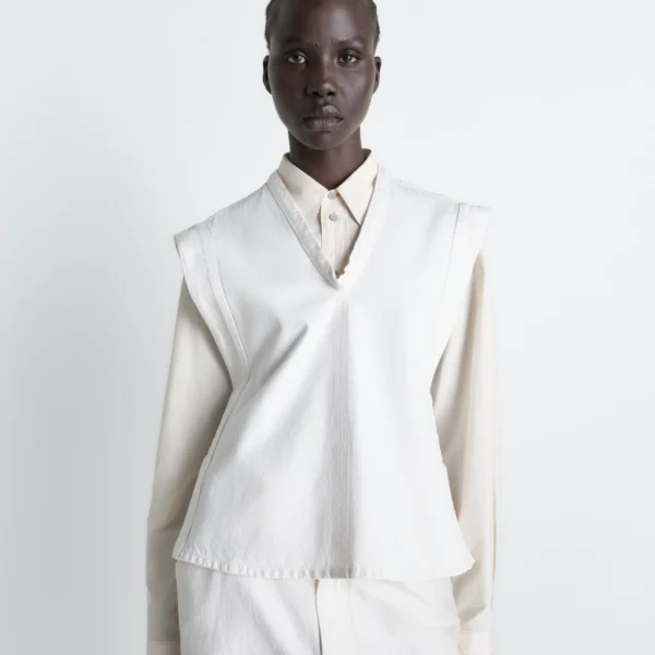Lemaire Chasuble in Denim - Tops - Parisian Minimalist Luxury at Coveti