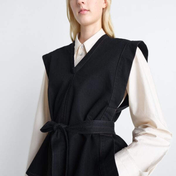 Lemaire Chasuble in Denim - Tops - Parisian Minimalist Luxury at Coveti