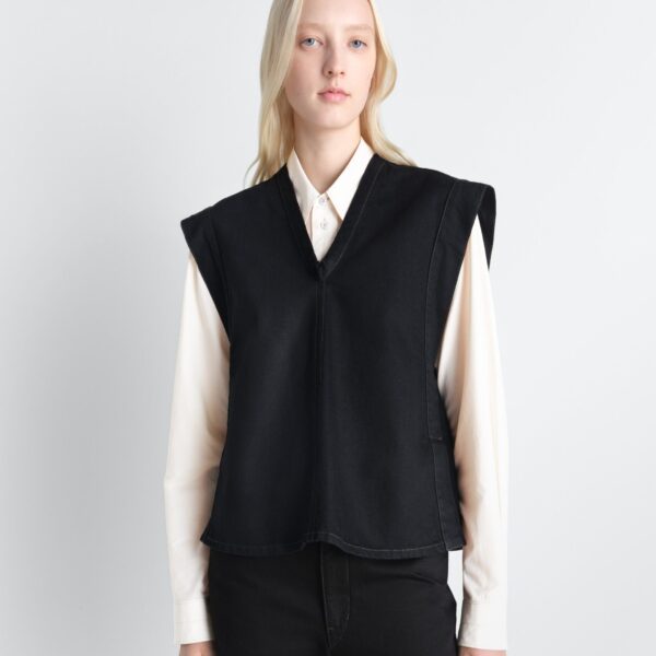 Lemaire Chasuble in Denim - Tops - Parisian Minimalist Luxury at Coveti