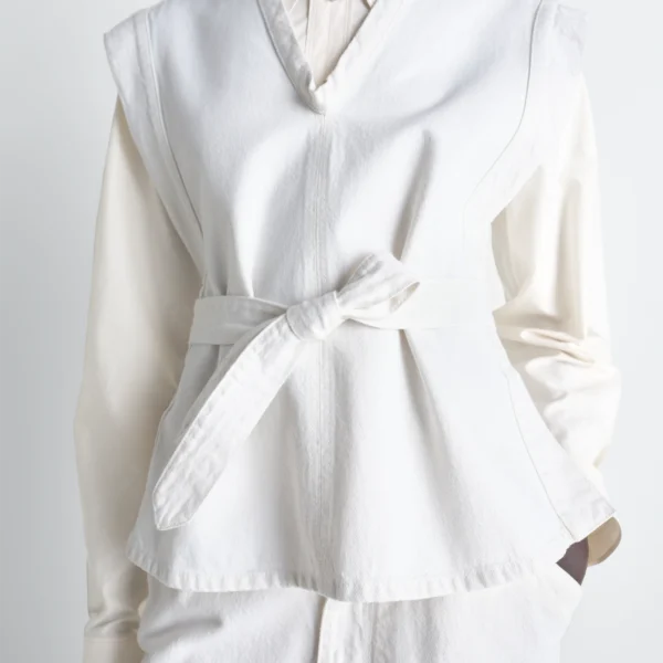 Lemaire Chasuble in Denim - Tops - Parisian Minimalist Luxury at Coveti