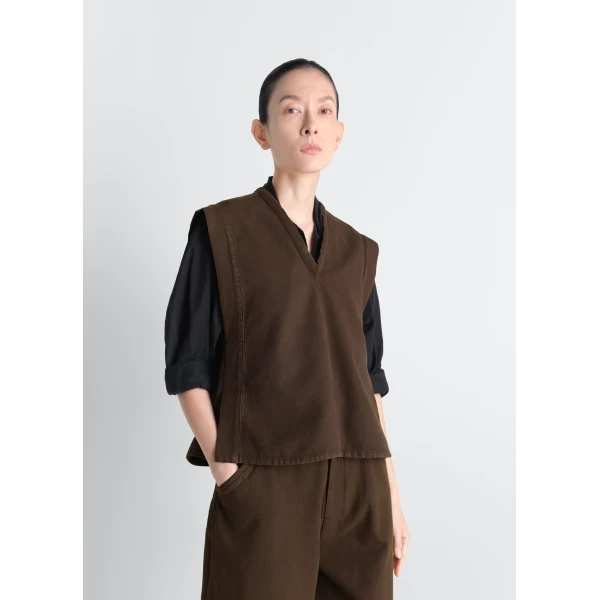 Lemaire Chasuble in Dyed Broken Twill Top, view 3