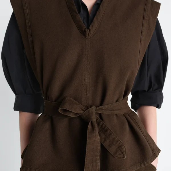 Lemaire Chasuble in Dyed Broken Twill - Tops - Parisian Minimalist Luxury at Coveti