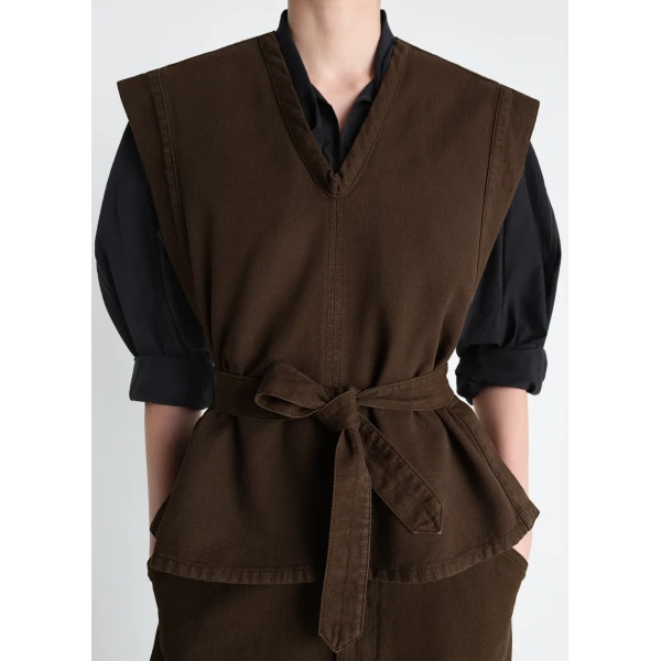 Lemaire Chasuble in Dyed Broken Twill Top, view 6