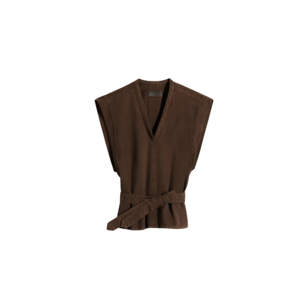 Lemaire Chasuble in Dyed Broken Twill - Tops - Parisian Minimalist Luxury at Coveti